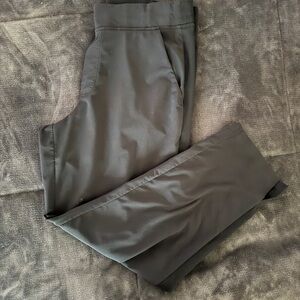 Athleta Black Cropped Ankle Pants with Elastic Waistband